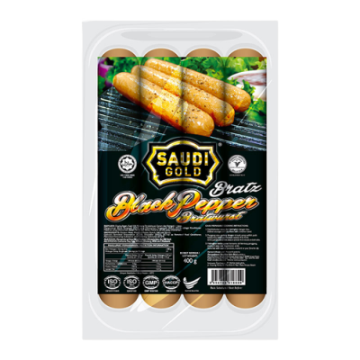 SAUDI GOLD CHICKEN BLACK PEPPER BRATWURST 1kg