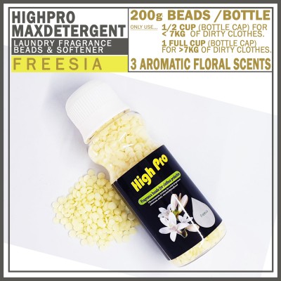 [READY STOCK] Highpro Laundry Fragrance Beads & Softener FREESIA SCENTED (200gram per BOTTLE)