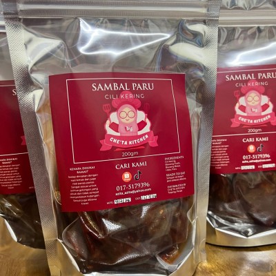 Che'ta Kitchen Sambal Paru Cili Kering 200gm