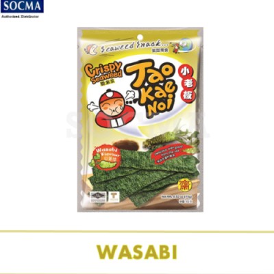 TAO KAE NOI CRISPY SEAWEED WASABI 3x20x15g (60 Units Per Carton)