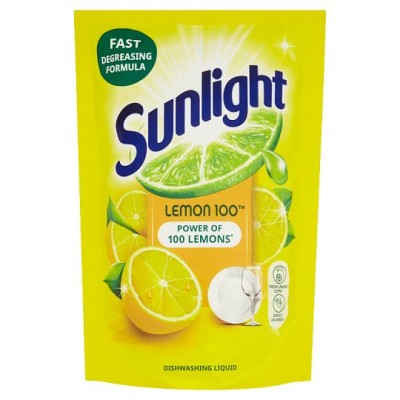 Sunlight LEMON 100 Dishwashing Liquid 700ml REFILL [KLANG VALLEY ONLY]