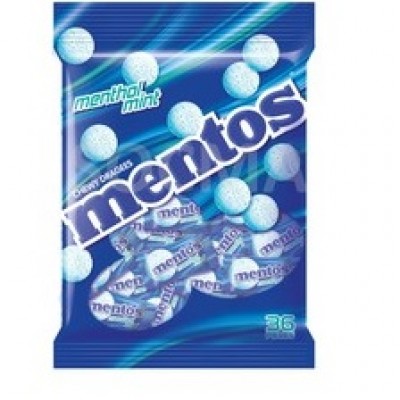 MENTOS PILLOW PACK BAG MENTHOL MINT  (40 Units Per Carton)