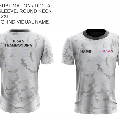 ILS 001 CUTOME MADE SUBLIMATION TSHIRT ROUND NECK SHORT SLEEVE (SIZE: S-2XLXL)