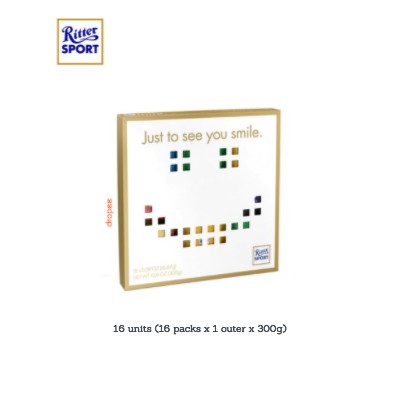 RITTER SPORT Smiley Mini Gift Box 300g (16 Units Per Carton)