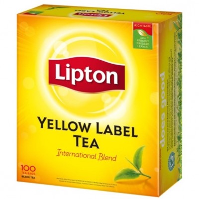 Lipton Yellow Label Black Tea 100 Tea Bags x 2g (200g)