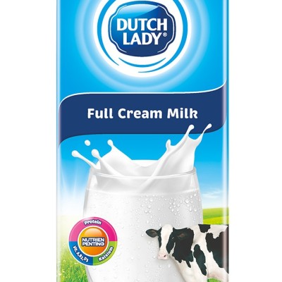 Dutch Lady UHT Full Cream Milk 1L [KLANG VALLEY ONLY]