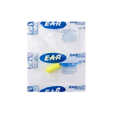 3M ES-01-005 SOFT YELLOW NEONS CORDED DISPOSABLE EARPLUG - SNR 36DB (10 PAIRS)