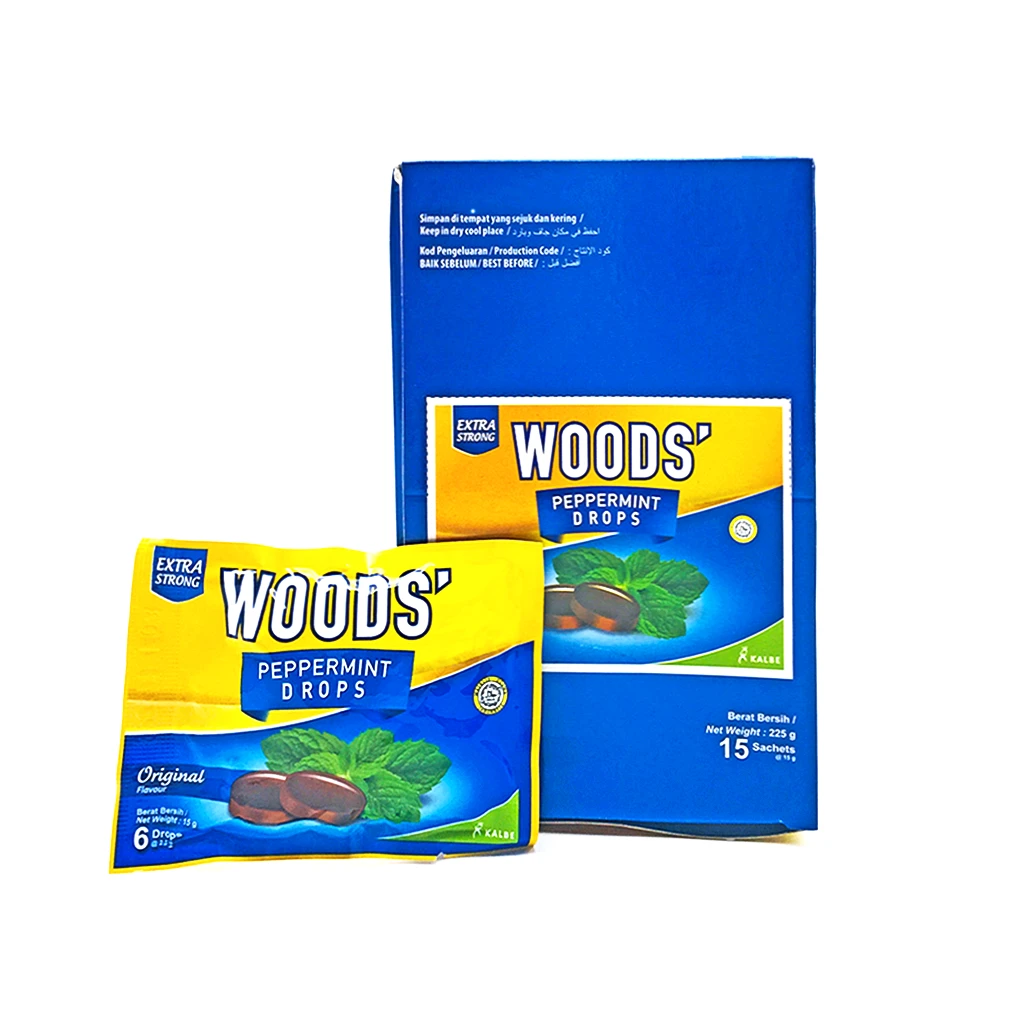 Woods Peppermint Drops - Original Flavour (15gX15sachet) per Outer