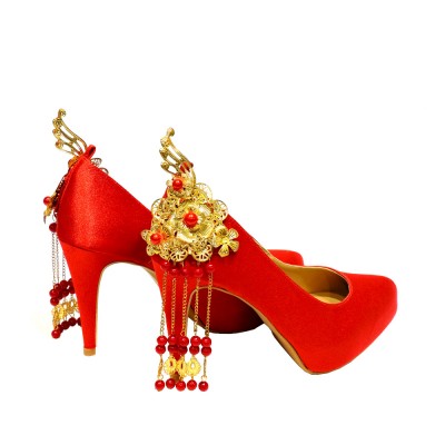 WINNIE X LADIES HEEL SHOE CUSTOM MADE (WX024-RED)