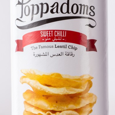 UNCLE SABA'SPOPPADOMS - 70G SWEET CHILLI (24 Units Per Carton)