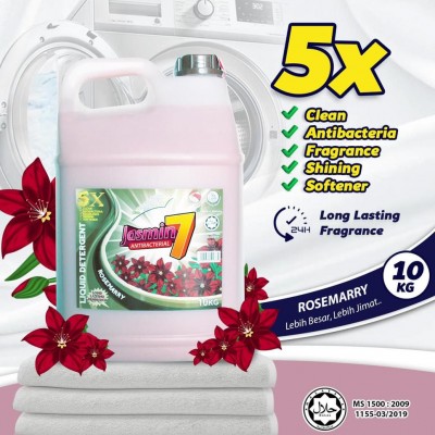 JASMIN 7 LIQUID DETERGENT 5IN1 10L - ROSEMARRY 1X5