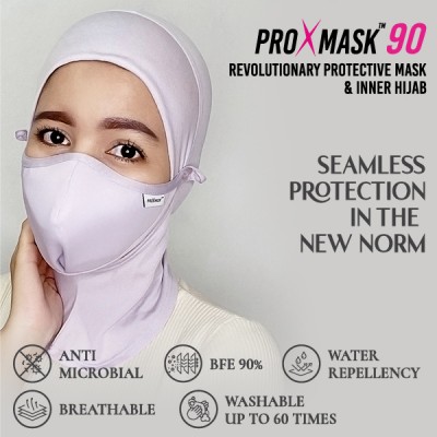 PROXMASK 90 Antimicrobial Reusable Face Mask With Inner Hijab - One Size