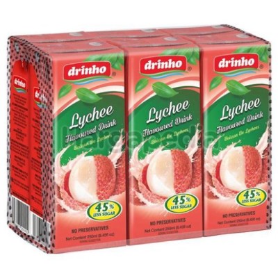 DRINHO Lychee 6 x 250 ml Drink Minuman [KLANG VALLEY ONLY]