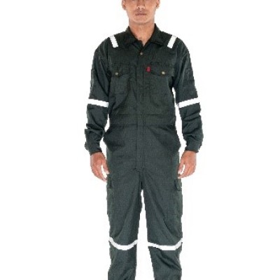 Kawalan Api Pyrosuit Nomex IIIA Coverall, Dark Green, 150G M2, S A-STD, Size: S, M, L, XL, 2XL, 3XL, 4XL, 5XL