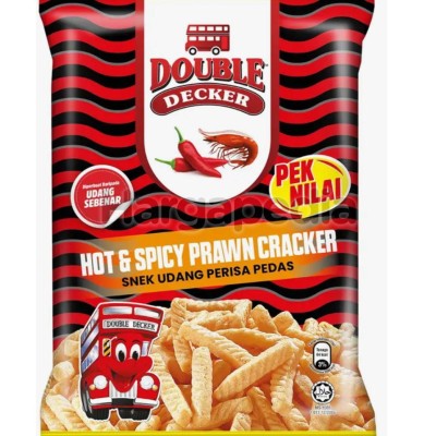 DOUBLE DECKER PRAWN CRACKER HOT & SPICY 80g