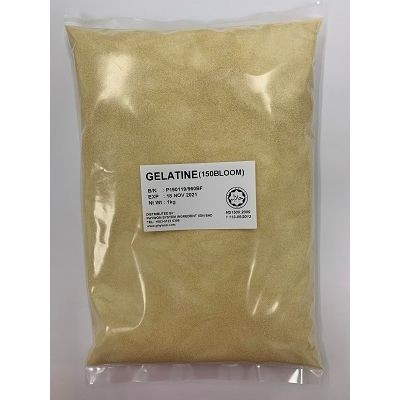 Gelatine Powder Serbuk Gelatine 150BLOOM 1KG