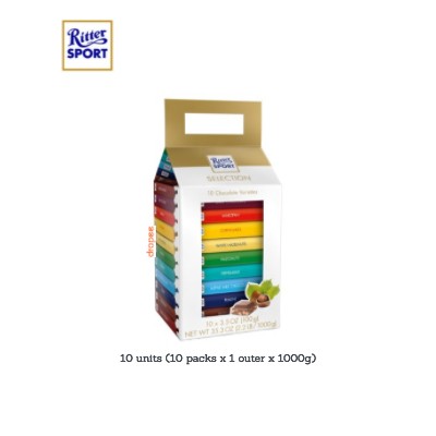 RITTER SPORT Varieties Sel Tower 1000g (10 Units Per Carton)