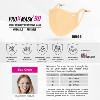 PROXMASK 90 Antimicrobial Reusable Face Mask - L Size