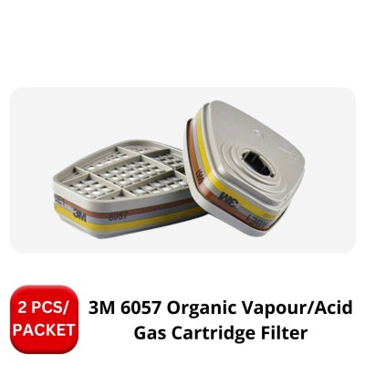 3M 6057 ORGANIC VAPOUR 7 ACID GAS CARTRIDGE FILTER (2 PIECES per PACKET)