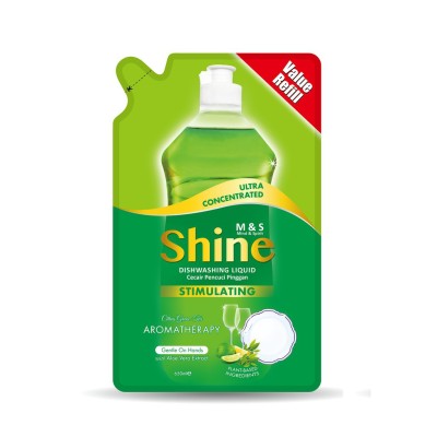 Kuat Harimau M&S Shine Stimulating Citrus Green Tea Diswashing Liquid 650ml