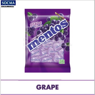 MENTOS POUCH BAG GRAPE 40x36s  (40 Units Per Carton)