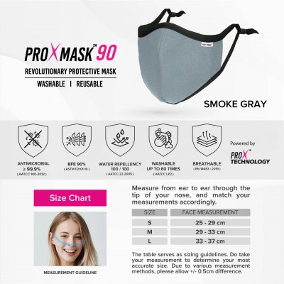 PROXMASK 90 Antimicrobial Reusable Face Mask - S Size