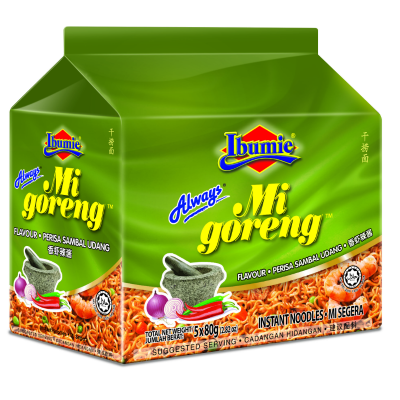 Ibumie Mi Goreng Sambal Udang 5 x 80gm