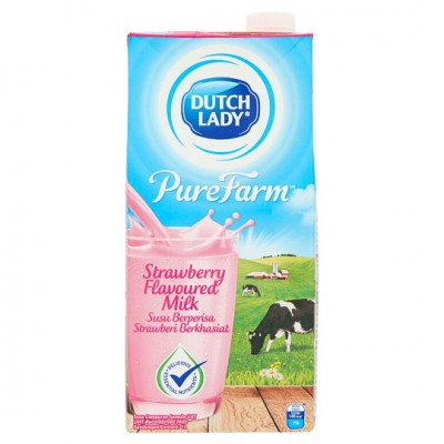 DUTCH LADY STRAWBERRY MILK 1L 12 X 1L