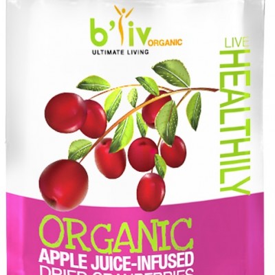 B'LIV APPLE JUICE-INFUSED DRIED CRANBERRIES 100G  (24 PACKS   CARTON)