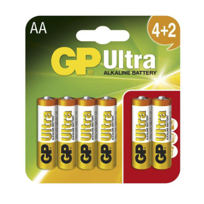 GP Ultra Alkaline Battery 4+2S AA - GP15AU-C6 (Unedited) (1 Units Per Outer)