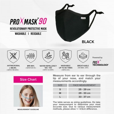 PROXMASK 90 Antimicrobial Reusable Face Mask - M Size