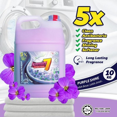 JASMIN 7 LIQUID DETERGENT 5IN1 10L - PURPLE SHINE 1X5