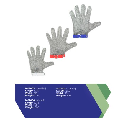 1402004 STAINLESS STEEL MESH GLOVE M