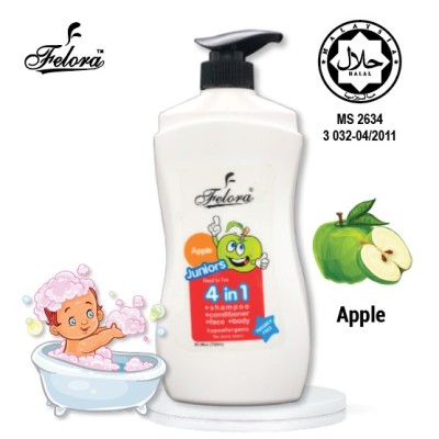 Junior Shower Kids Head to Toe 4 in 1 750ml Felora