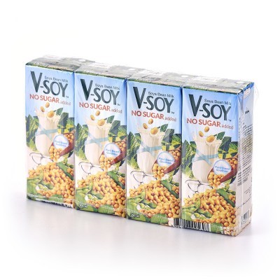 V-Soy No Sugar Soy Bean Milk 4 x 200ml