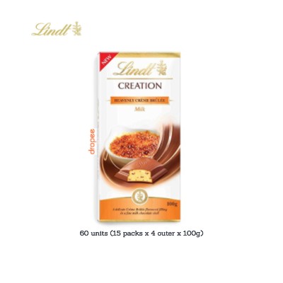 LINDT Creation Heavenly Creme Brulee 100g (15 Units Per Outer)