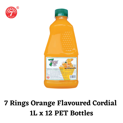 7 Rings - Orange Flavoured Cordial (12 bottles x 1000ml)