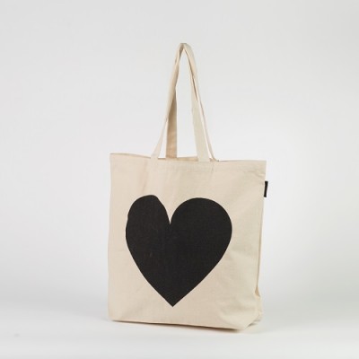 # RB ZB - 01 - TOSSA Cotton Bag - Heart print (200 gm. Per Unit)