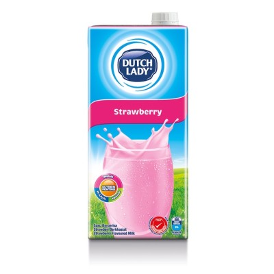 DUTCH LADY FULL CREAM UHT MILK 1L (Strawberry)