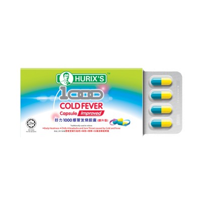 Hurix's 1000 Cold Fever Capsule Improved (768 Units Per Carton)