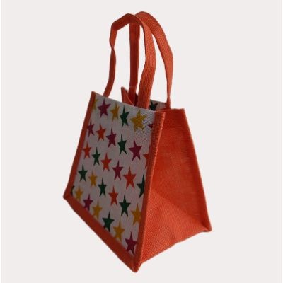 # RBK 10 ORANGE - TOSSA Jute Gift Bag (50 Units Per Carton)