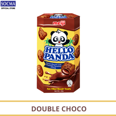 MEIJI HELLO PANDA DOUBLE CHOCOLATE 8X10X43G (80 Units Per Carton)