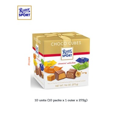 RITTER SPORT Cubes Classical Selection 272g (10 Units Per Carton)