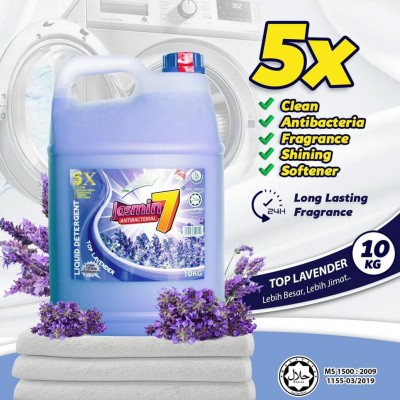 JASMIN 7 LIQUID DETERGENT 5IN1 10L - TOP LAVENDER 1X5