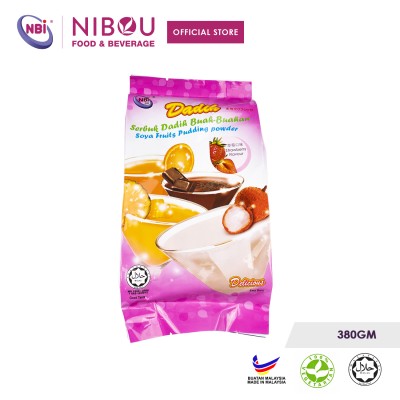 Nibou (NBI) DADIH Soya Fruits Strawberry Pudding Powder (380gm X 24)