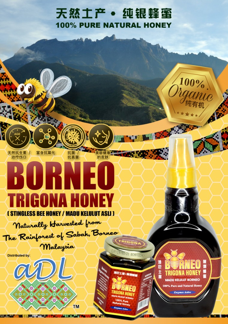 Borneo Trigona / Stingless Honey (银蜂蜜) 500ml (12 Units Per Carton)