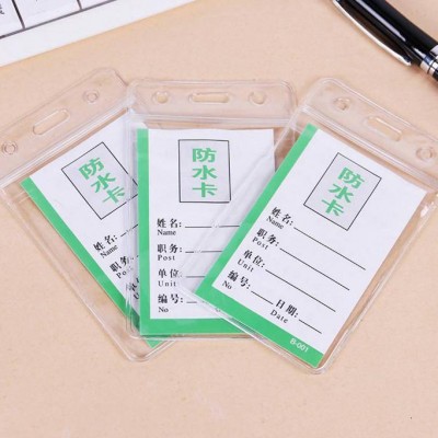 B001 ID Plastic Name Card Zipper Tag ( 10'S ) - Vertical