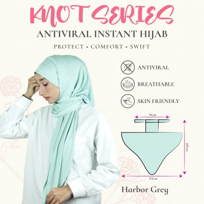 Knot Series Antiviral Instant Hijab - One Size