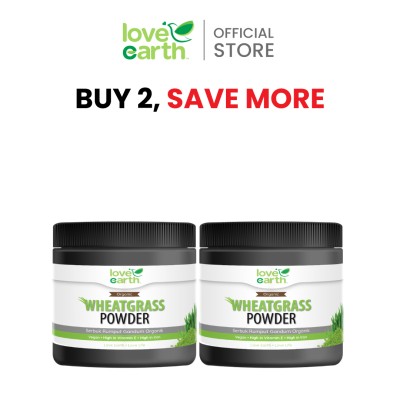 Twin Pack Organic Wheatgrass Powder 185g x 2