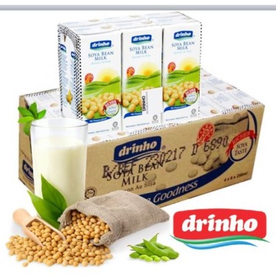 DRINHO Soya Bean 24 x 250 ml Drink Minuman [KLANG VALLEY ONLY]